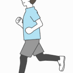 ランニングをする若い男性のイラスト