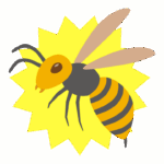 危険な蜂に注意のイラスト