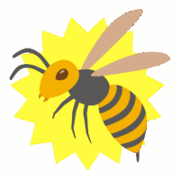 危険な蜂に注意のイラスト