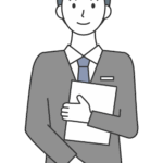 男性のウエディングプランナー（上半身）のイラスト