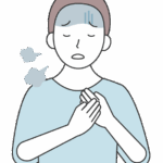 動悸の男性のイラスト