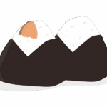 鮭のおにぎりのイラスト