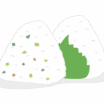 高菜と紫蘇のおにぎりのイラスト