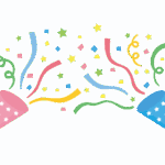 パーティーをイメージしたクラッカーのイラスト