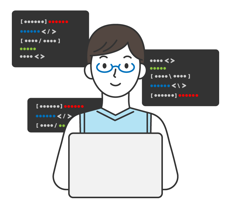 プログラマー（男性）のイラスト