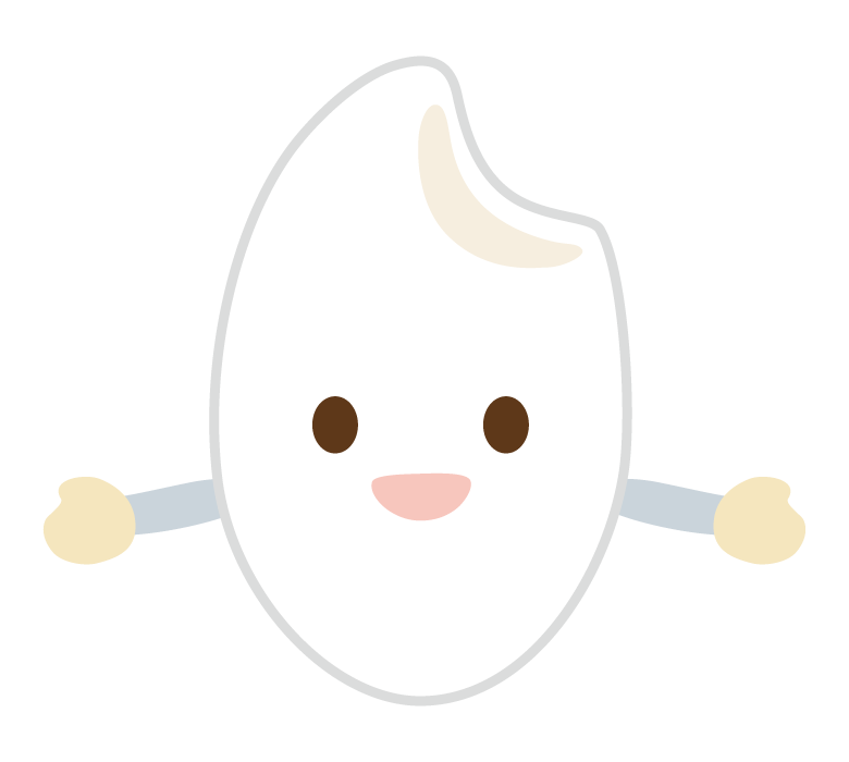 お米のキャラクターのイラスト