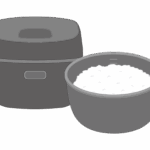 炊飯器とご飯のイラスト