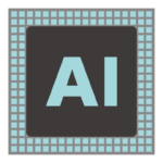 AI（人工知能）のチップのイラスト