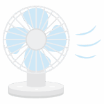 扇風機（小型）のイラスト