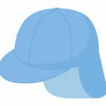 遮熱帽子のイラスト