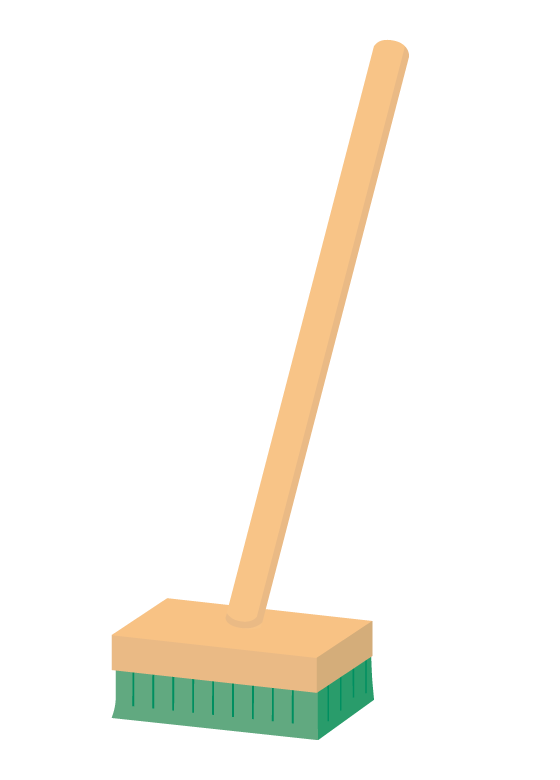 デッキブラシのイラスト