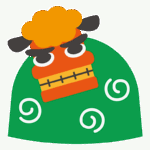 シンプルな獅子舞のイラスト
