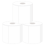 トイレットペーパー（3つ）のイラスト