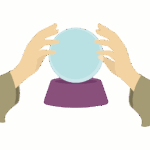 水晶占いのイラスト
