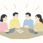 町内会やPTA・会社などの打ち合わせのイラスト