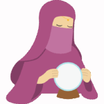 女性の占い師さんのイラスト