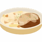 ハンバーグドリアのイラスト