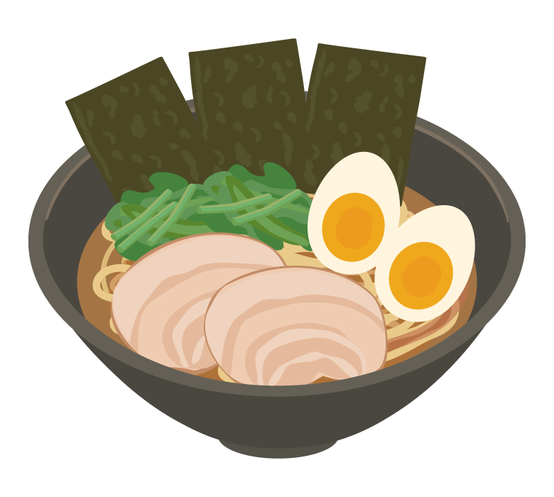 横浜家系ラーメンのイラスト