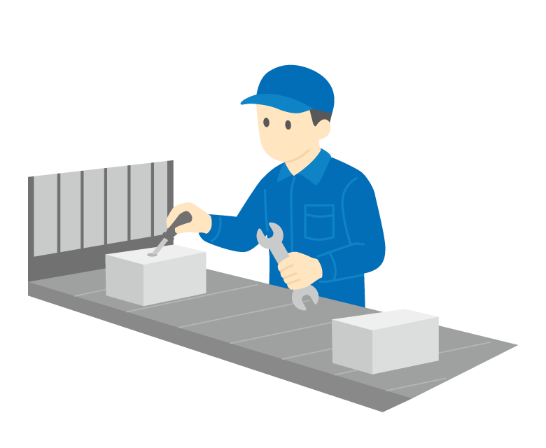製品の点検作業員のイラスト