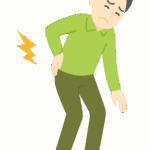 腰痛の男性のイラスト
