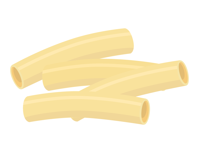 マカロニ・パスタのイラスト