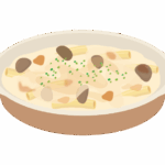 きのこグラタンのイラスト