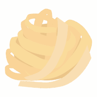 フィットチーネのイラスト