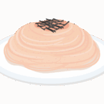 たらこのクリームパスタのイラスト