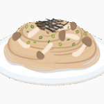 和風きのこパスタのイラスト
