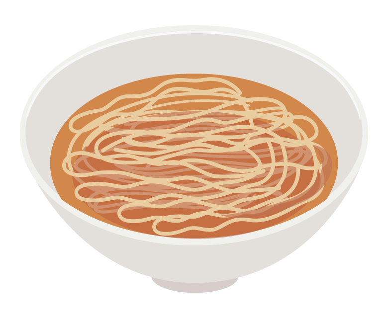 具無しラーメンのイラスト