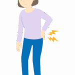 腰痛の女性のイラスト