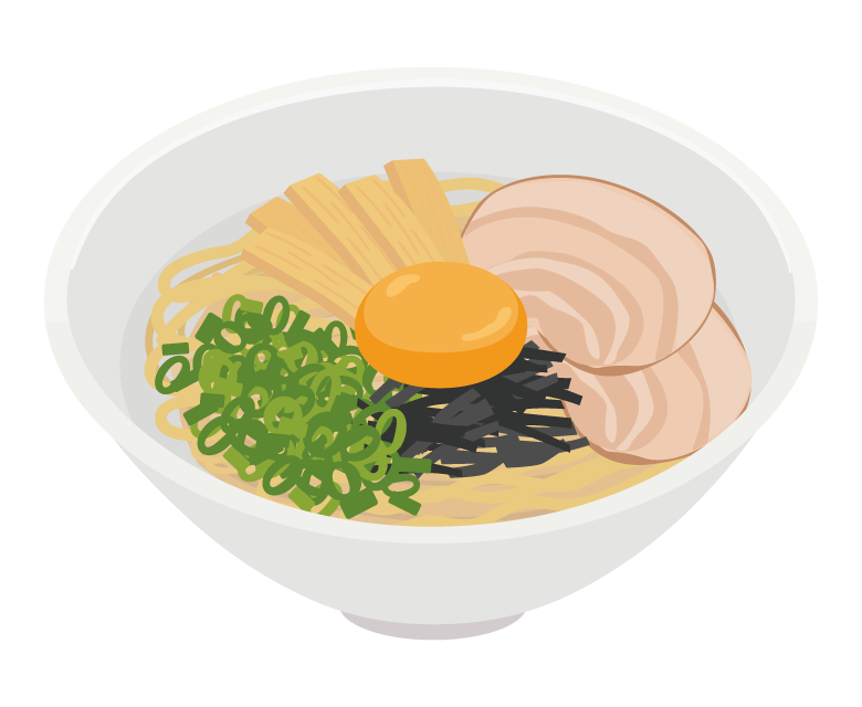 油そばのイラスト