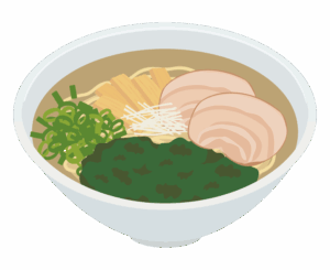 あおさラーメンのイラスト
