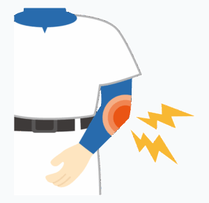 野球肘のイラスト