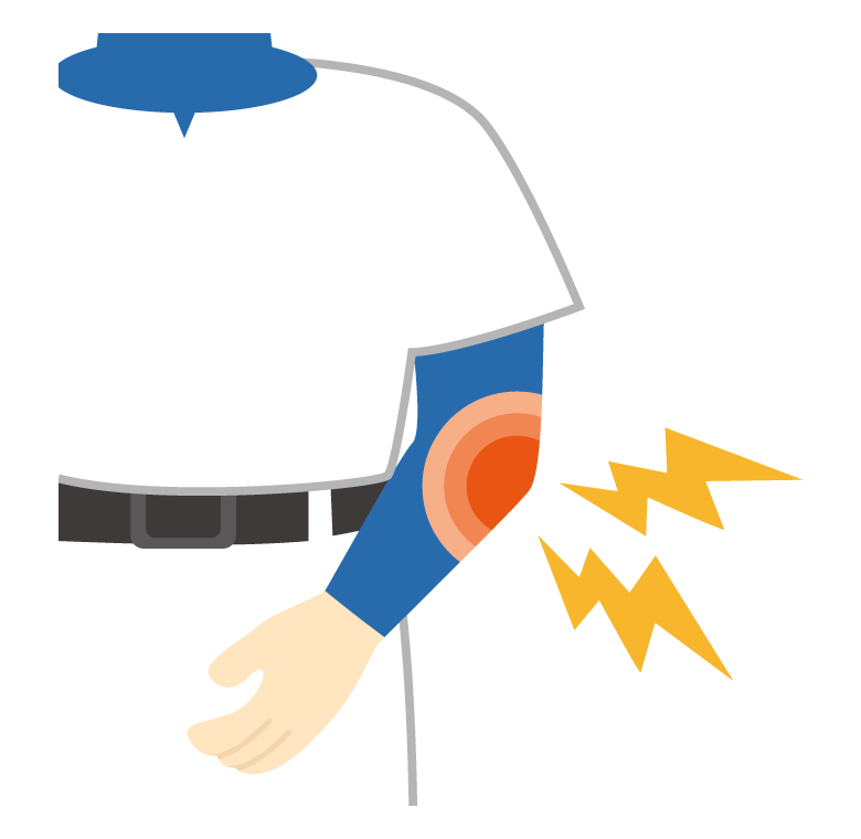 野球肘のイラスト