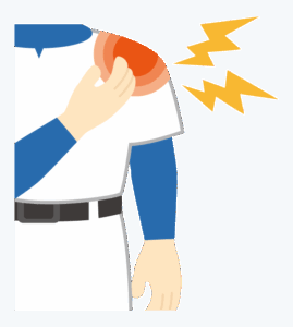 野球肩のイラスト