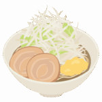 二郎系ラーメンのイラスト
