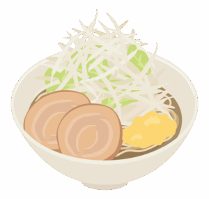 二郎系ラーメンのイラスト