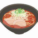 激辛ラーメンのイラスト