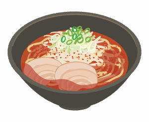 激辛ラーメンのイラスト