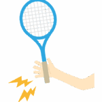 テニスによる怪我のイラスト