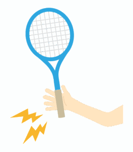 テニスによる怪我のイラスト