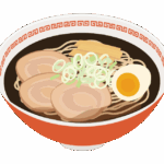 富山ブラックラーメンのイラスト