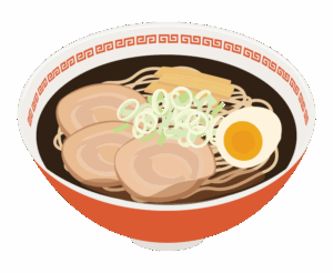 富山ブラックラーメンのイラスト