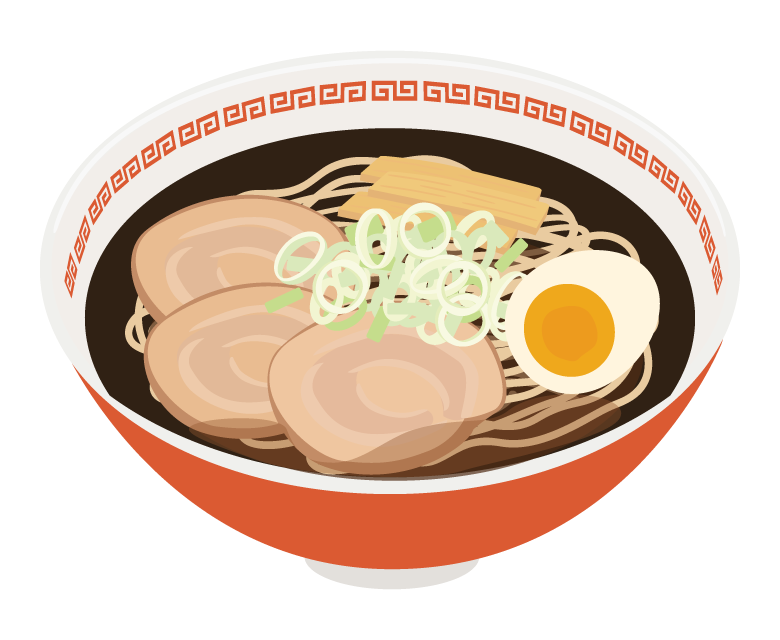 富山ブラックラーメンのイラスト