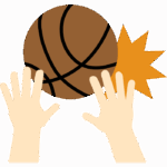 バスケットボールの怪我のイラスト