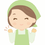 笑顔の女性店員さんのイラスト