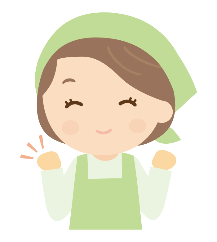 笑顔の女性店員さんのイラスト