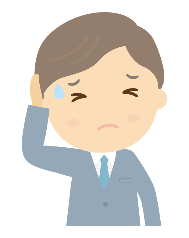 ミスをしてしまった会社員のイラスト