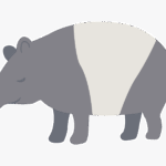 マレーバクのイラスト